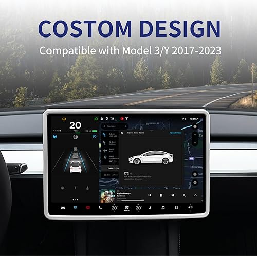 Miniatura 7 de Protector de pantalla para Tesla Model 3Y, protector de marco de silicona, resistente a golpes y golpes, accesorios Tesla Model 3 Model Y 2017-2023,