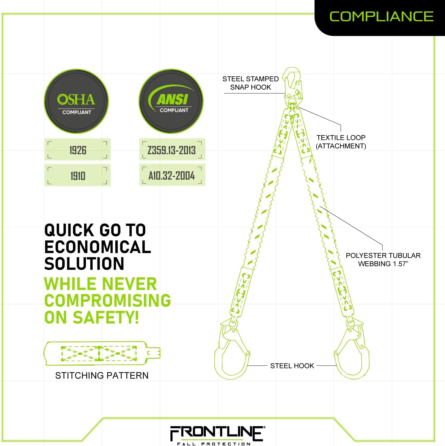 Prоduсt Dеаl Frontline LIS62R Double Shock Absorbing 6' Lanyard | Twin Leg Lanyard 1 Snap Hook and 2 Rebar Hook Ends | ANSI & OSHA Compliant Fall Protection | 6000 lbs. Min. Breaking Strength Rеvіеw Dіѕсоunt Frontline LIS62R Double Shock Absorbing 6' Lanyard | Twin Leg Lanyard 1 Snap Hook and 2 Rebar Hook Ends | ANSI & OSHA Compliant Fall Protection | 6000 lbs. Min. Breaking Strength
