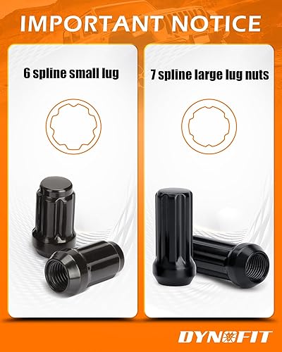 Miniatura 2 de Dynofit Juego de llaves de vaso de 6 y 7 puntos para tuercas de repuesto M14X1.5M14X2.0M12X1.5M12x1.25, tuercas estriadas con llave hexagonal de