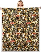 Vista 16 de Sunflower Throw Blanket,Dragonfly Animals Fleece Blanket for Bedroom Decor,Rustic Strawberry Fruit Flowers Super Soft Blankets for Sofa Couch for