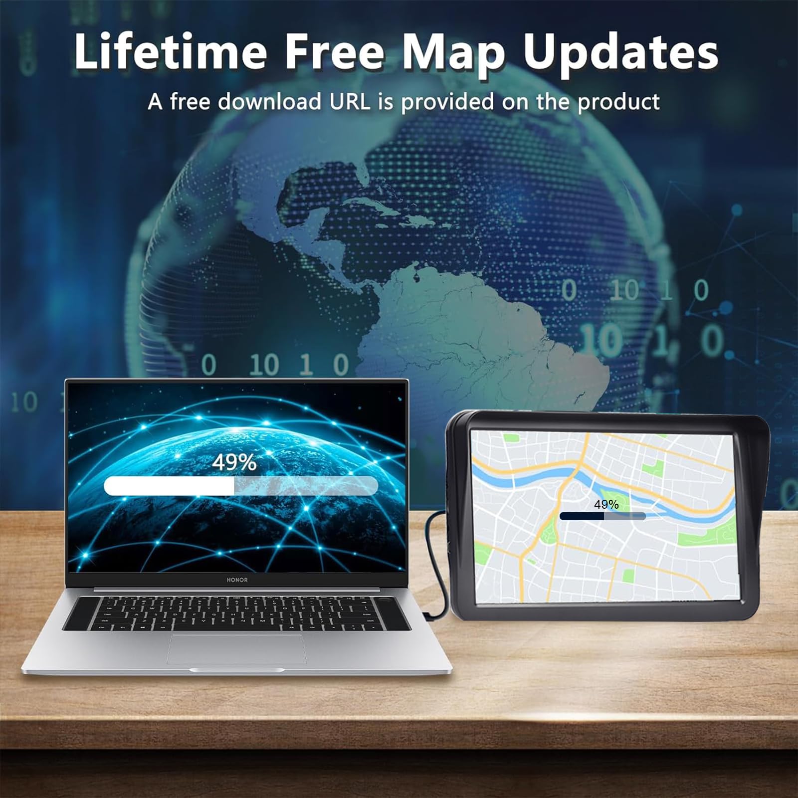 Navigatore satellitare da 9 pollici per auto, camion, navigazione GPS HD con mappe del Regno Unito e Europa, aggiornamenti gratuiti a vita, supporto per la ricerca di codici postali, guida vocale