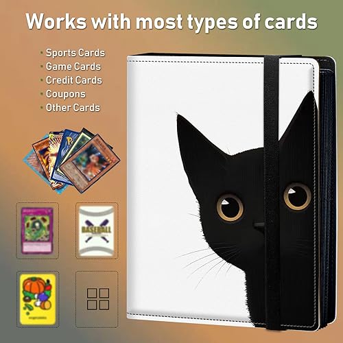 Miniatura 5 de Carpeta para tarjetas coleccionables, soporte para 4 bolsillos, 400 tarjetas, bolsillos de doble cara, funda para tarjetas deportivas de tamaño