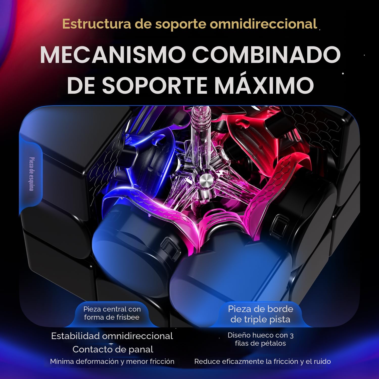 GAN 16 Maglev MAX Speed Cube 3x3, Magnético Profesional Cubo, Ajuste Digital de la Tensión, Juguete Educativo para Niños y Adultos, 2025 Peak Flagship(UV Coated)