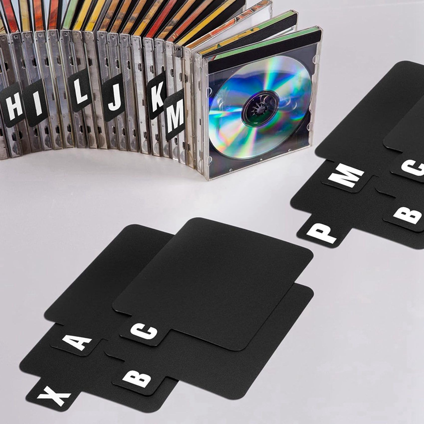 Geroosaty 52 Pcs Vinyl Record Dividers DVD Alphabetical Dividers A-Z Alphabetical Dividers Vinyl Record Organizer with Alphabet - Image 4