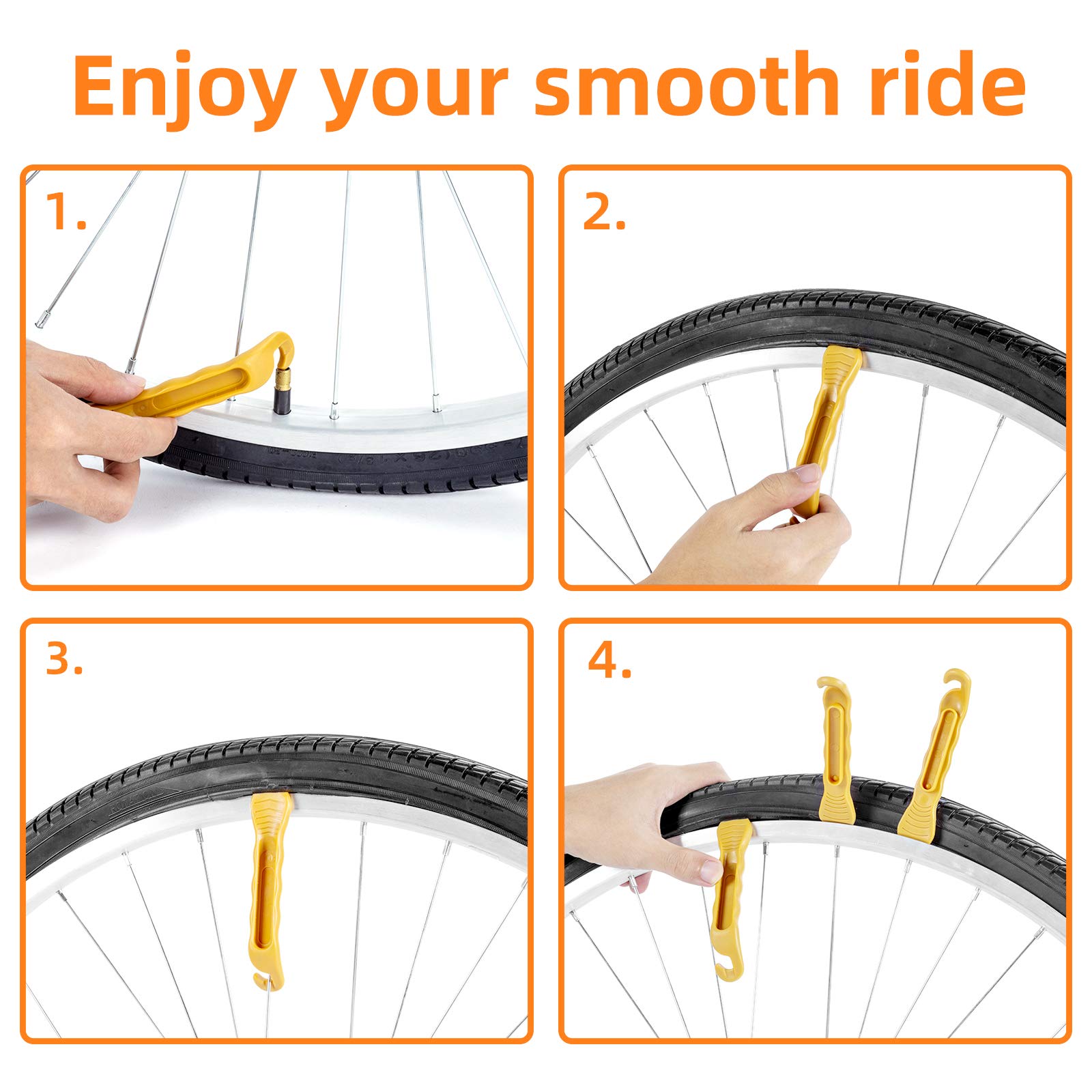 Démonte Pneu Vélo électrique Kit Démonte-Pneus Vélo GQunit Lot