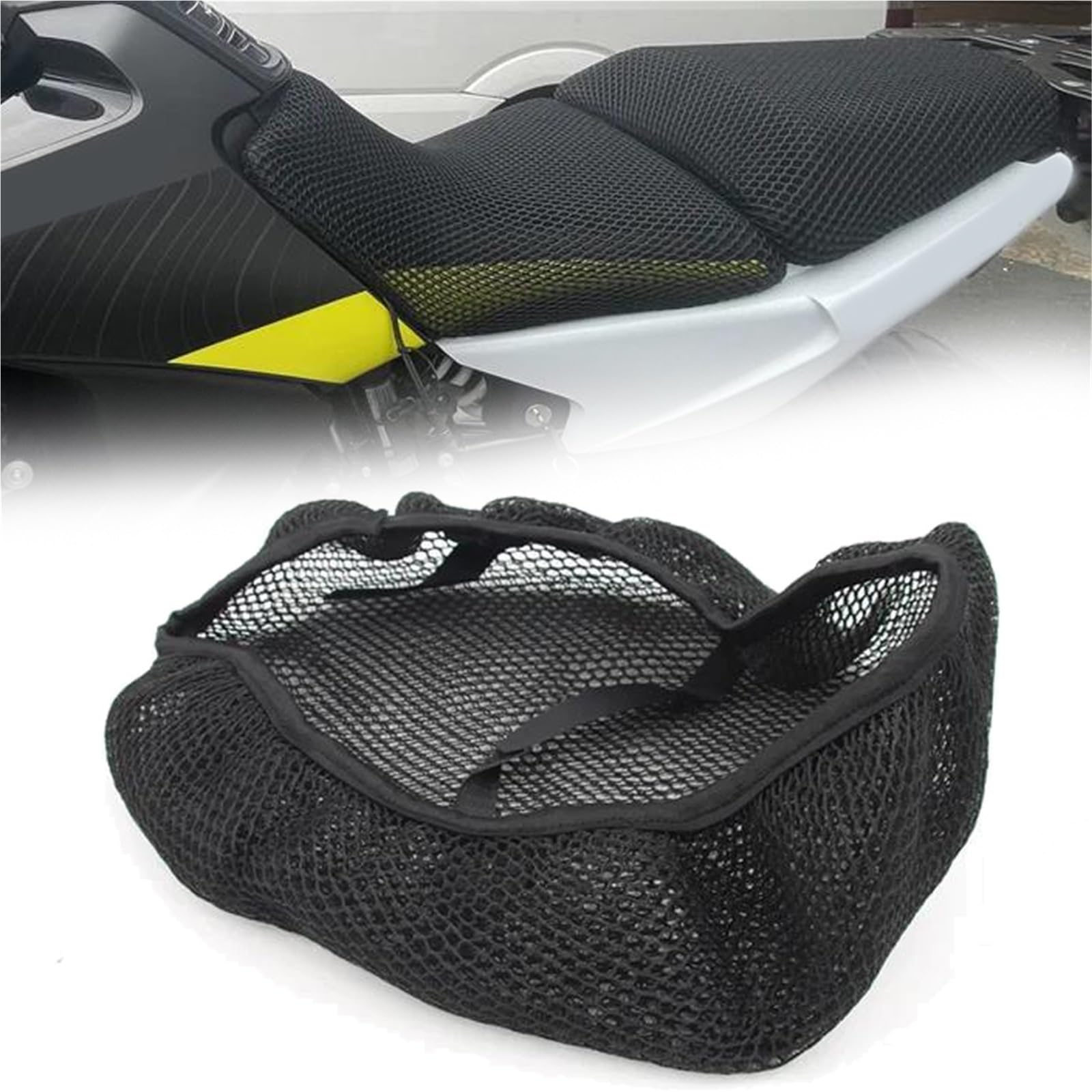 Coussin de moto antidérapant avec flux d'air en maille pour Husqvarna Norden 901