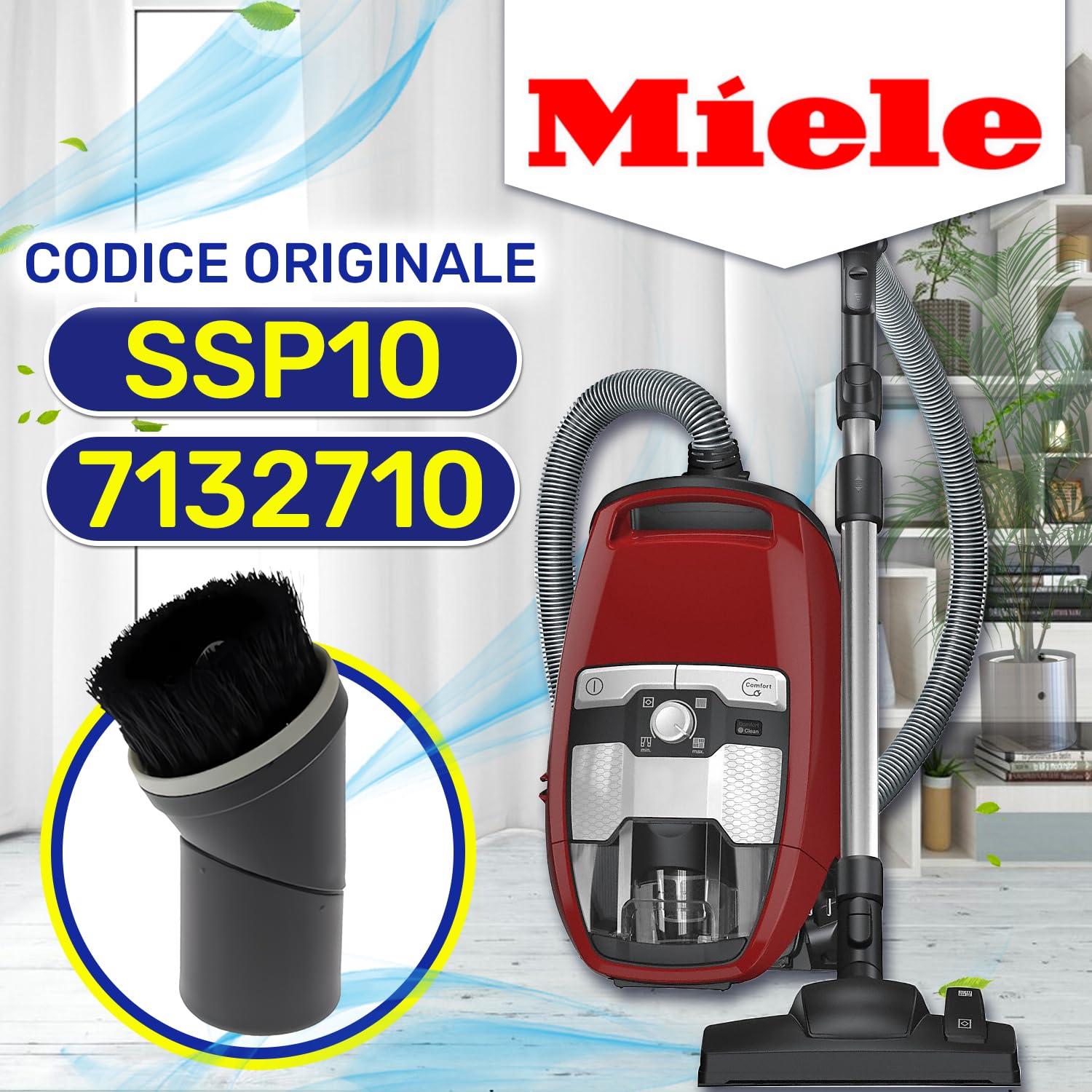 Confezione Da 2 Spazzola Per Polvere Per Aspirapolvere Miele Serie C E S 35 Mm Ssp 10 07132710 Compatibile Rotante - Foto 14