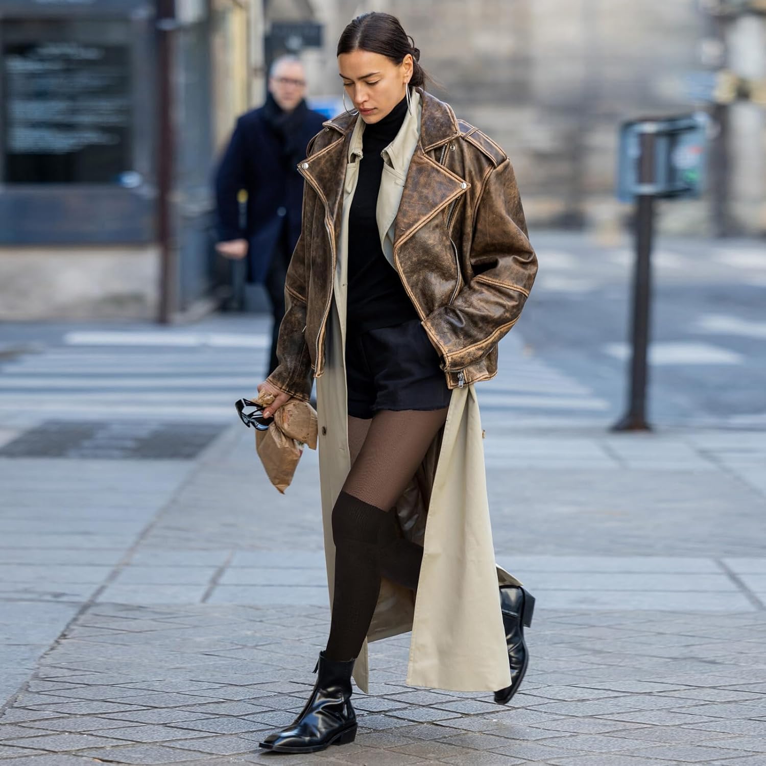 Yilanmy Faux Thigh High Stockings for Women, Mock Over Knee Stockings Black Opaque Tights Gothic Warm - Image 6