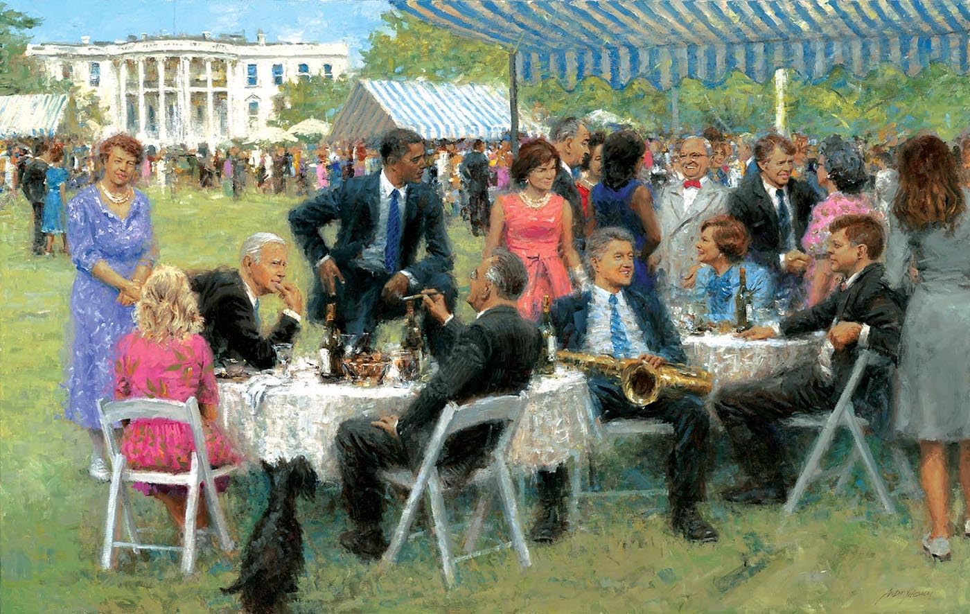 SUNSOUT INC - The Democratic Party - 550 pc Jigsaw Puzzle by Artist: Andy Thomas - Finished Size 15" x 24" - MPN# 19378