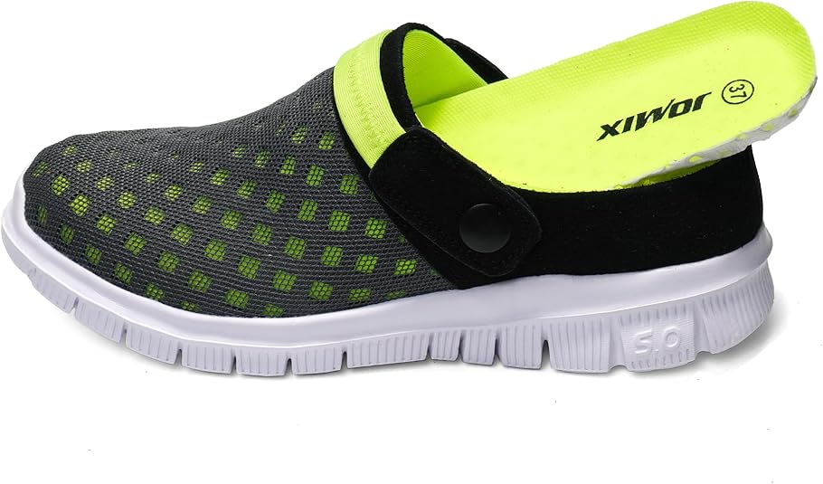 JOMIX Sloffen Dames met Ademend Gaas Heren Zomer Pantoffels Comfortabele Uniseks Orthopedisch Clogs voor Wandelen Tuin, SD2442, Marine, 36 EU