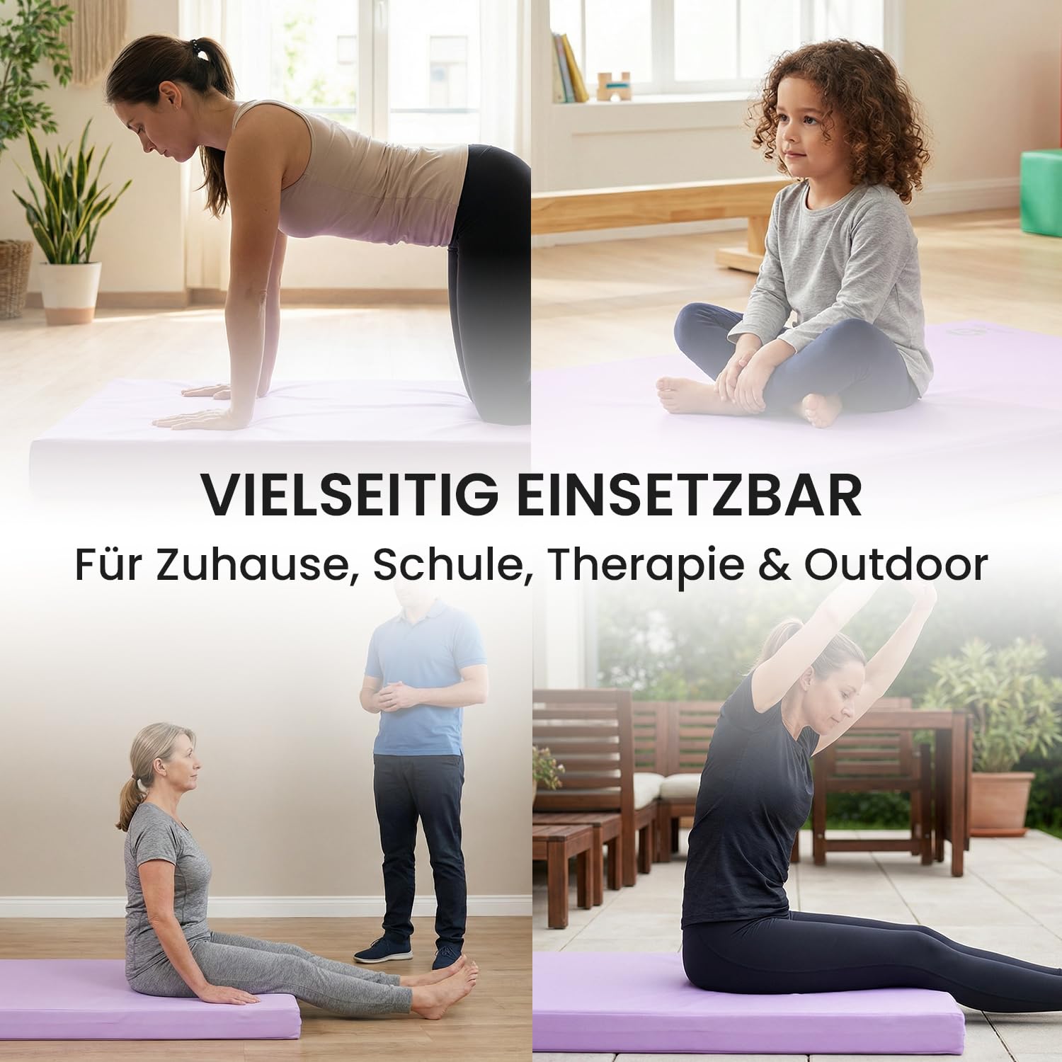 Colchoneta plegable Gimnasia 200 x 100 x 8 cm Jeflex Esterilla de yoga