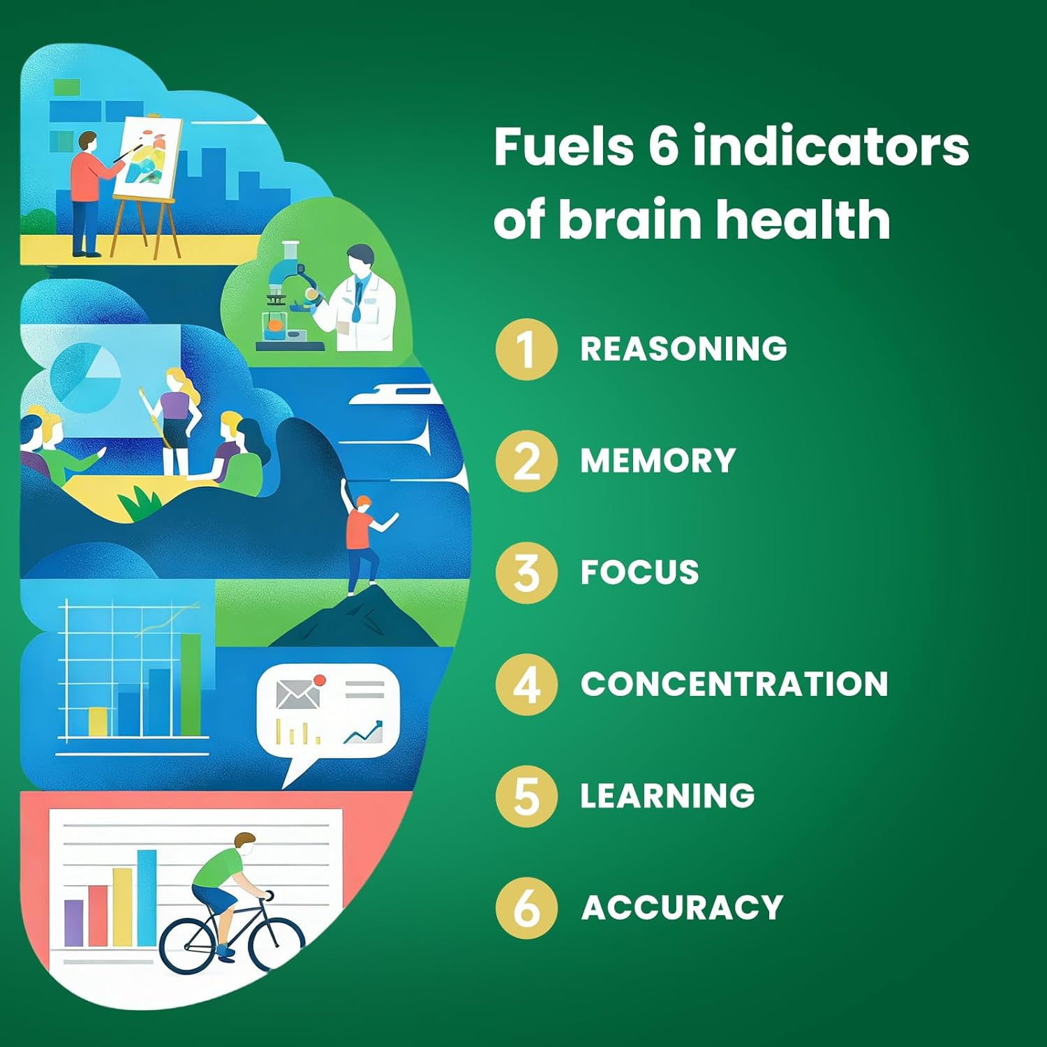 PhosphatidylSerine Memory & Focus Supplement with DHA, Spearmint, Magnesium & Ashwagandha – Brain Clarity, Stress Relief & Cognitive Support – Gluten-Free Vegan, 60 Capsules - Image 3