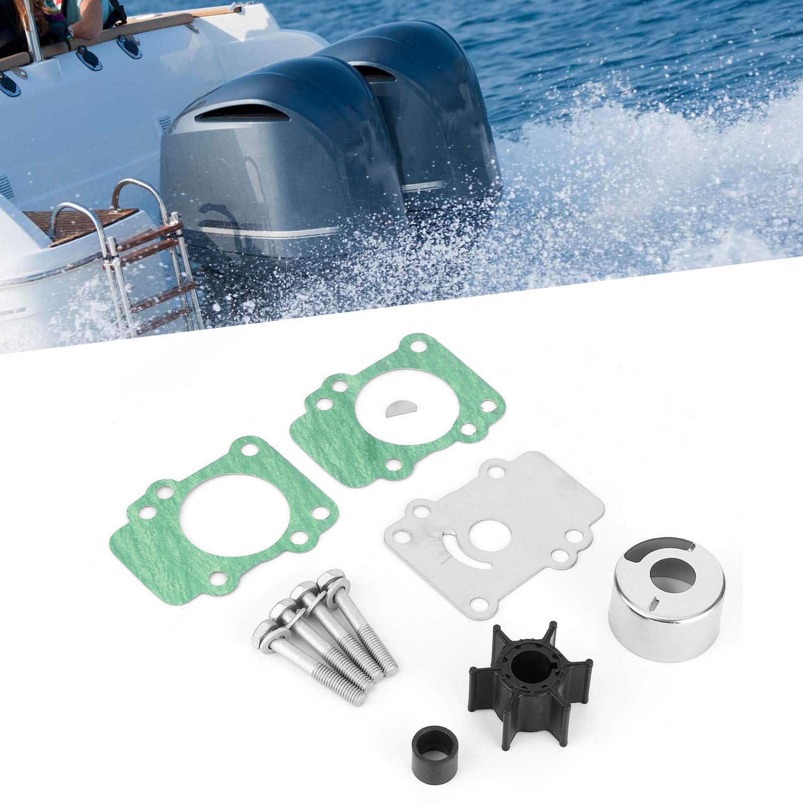 Wasserpumpen Impeller Kit, 682‑W0078‑A1 für Yamaha Außenborder 9.9 PS, 9.9D, 2 STROKE 1984-1995 für Yamaha Outboard 15PS, 15D 2 STROKE, 1984-1995
