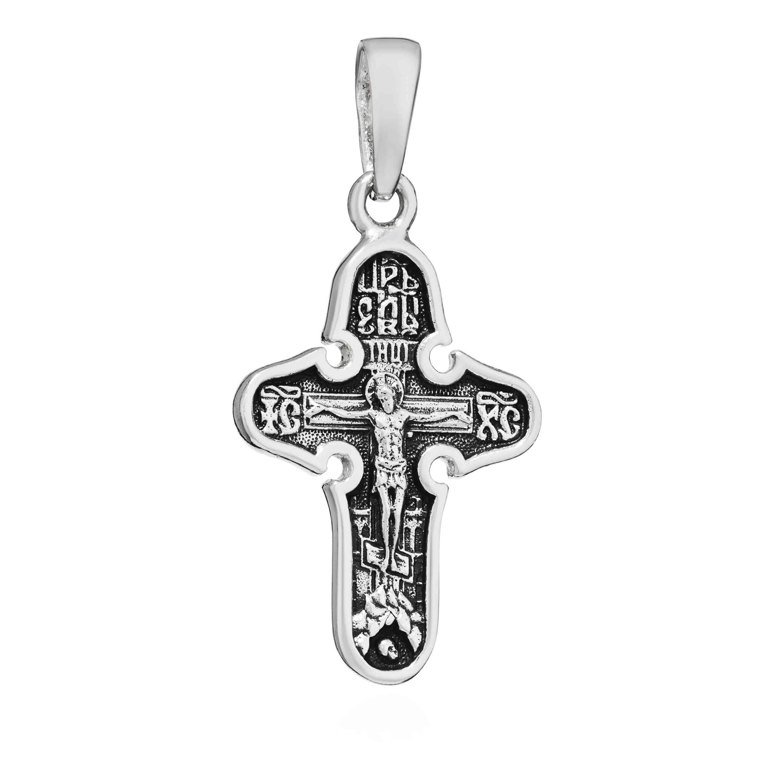 NKlaus Exquisiter zawieszka do łańcuszka ze srebra próby 925, krucyfiks, 24 x 17,5 mm, elegancja w szczegółach 15465, Srebro