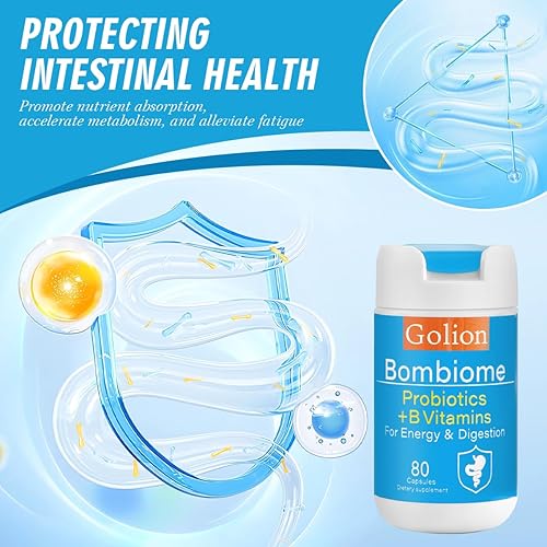 Miniatura 3 de Golion Complejo B avanzado con probióticos y prebióticos multicepa Apoyo completo para energía, digestión, salud inmunológica, calidad del sueño y