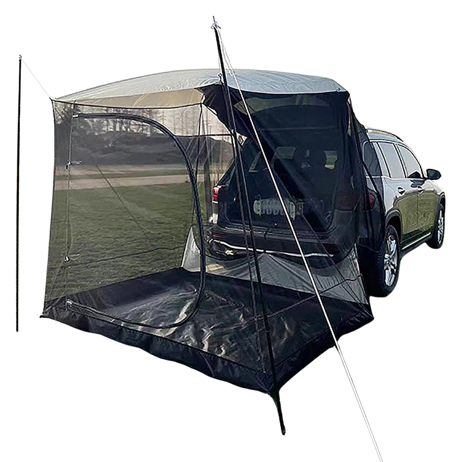Generisch Auto Heckklappenzelt SUV, Autozelt Heckklappe Kombi, Auto Zelt Camping Für Heckklappe SUV, 5-6 Personen, Auto Heckzelt Pkw Kombi, Kofferraum 