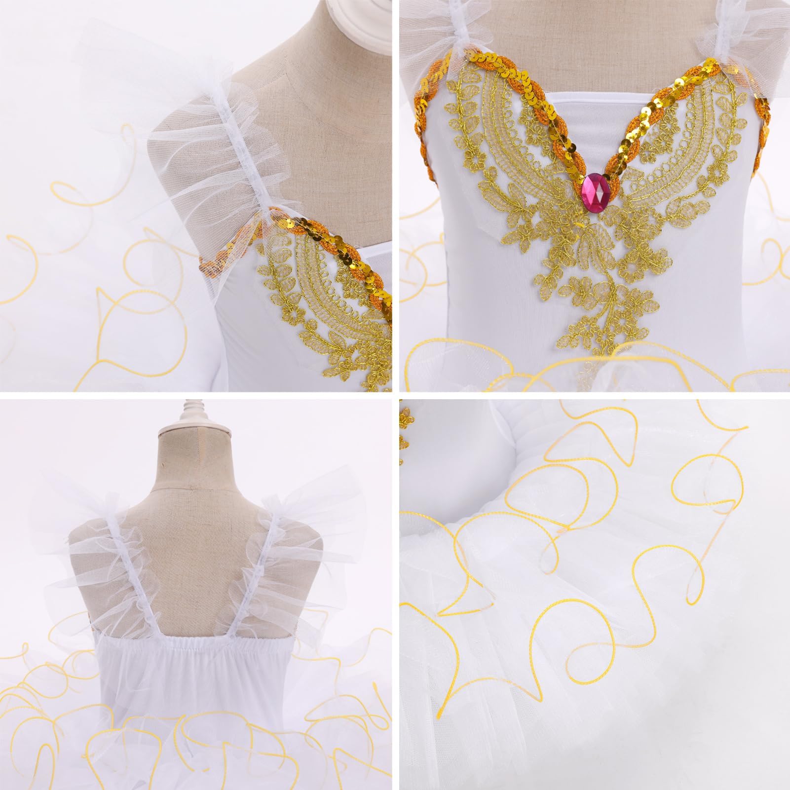 Swan Lake Ballet Tutu -Kleid, Camisole -Treustoff -Plattenrock, Prinzessin Ballerina -Kostüm Für Auftritte