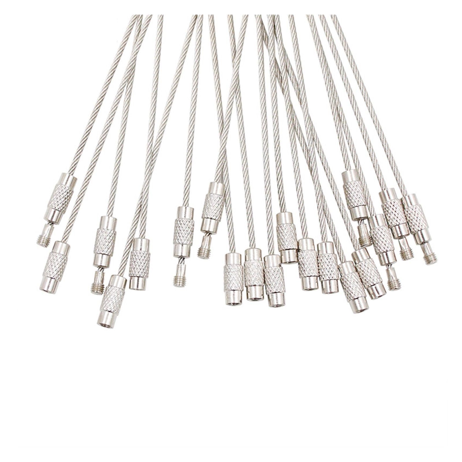 20 Portachiavi In Filo Di Acciaio Inossidabile Con Chiusura A Vite – Resistenti Fino A 20kg, 15cm - 2