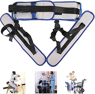 NICHOY Padded Gait Belt Rehabilitation Auxiliary Belt Get Up Shift Standing Training Belt Auxiliary Training Equipment for Elderly Stroke Hemiplegia(A,S-S)