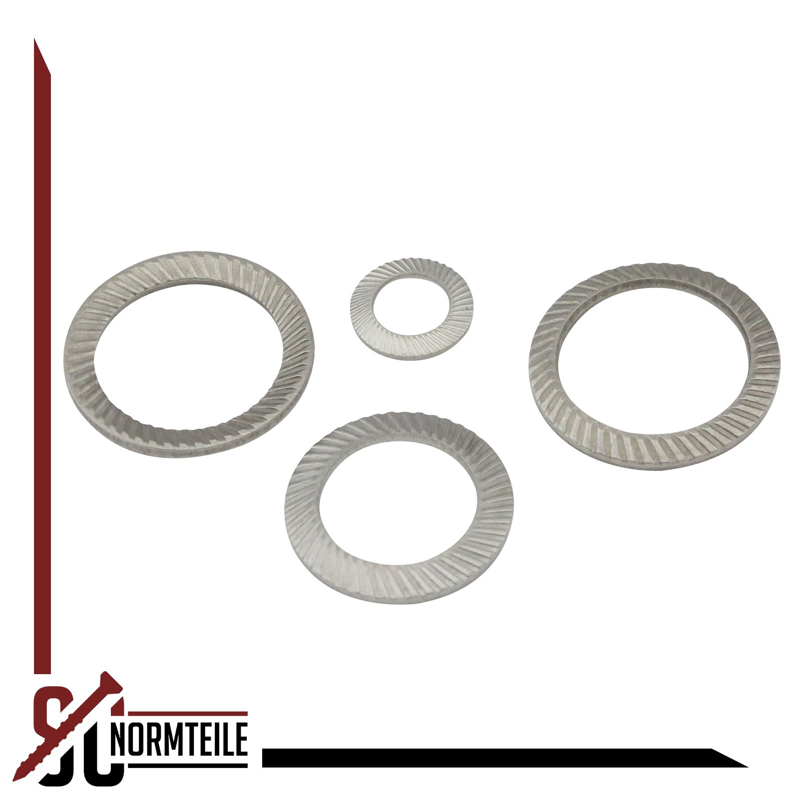 500 Schnorr-Sicherungsscheiben Form S Für M12, 13x18x1,1 Mm , Edelstahl A2 | 236622 130 180