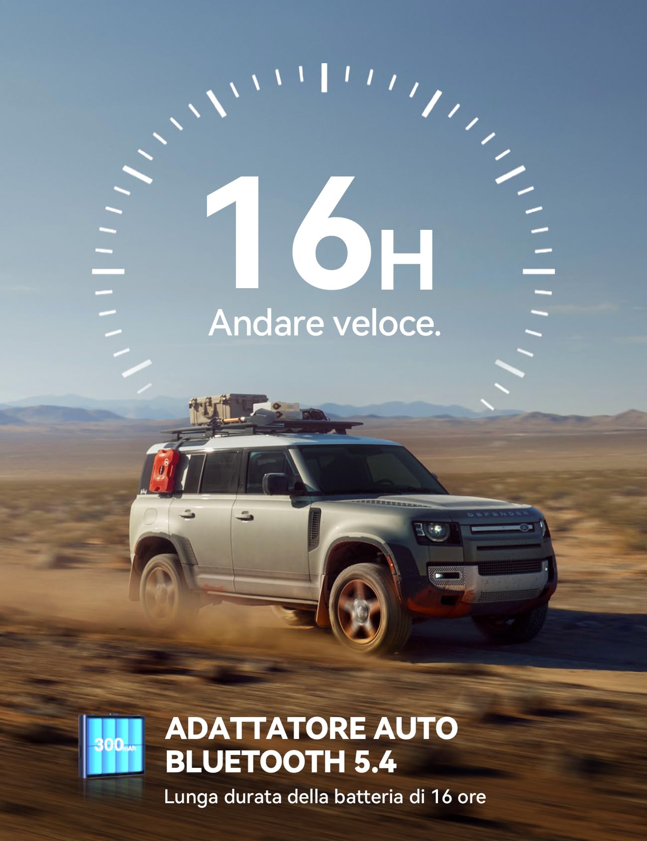 2025 JOYROOM Bluetooth 5.4 Auto, Ricevitore Aux 【Basso E Hifi Stereo】 Vivavoce Bluetooth Per Auto con Indicatore LED, Aux con 16 Ore di Riproduzione