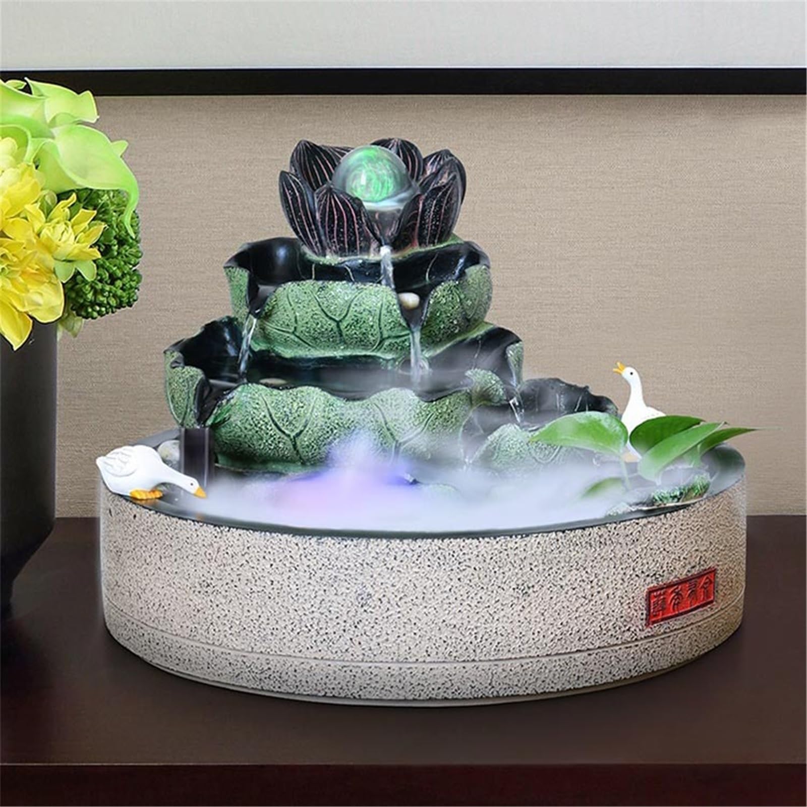 Relaks Chińskie ozdoby do akwarium, koło Feng Shui na biurko, fontanna dekoracyjna, krajobraz