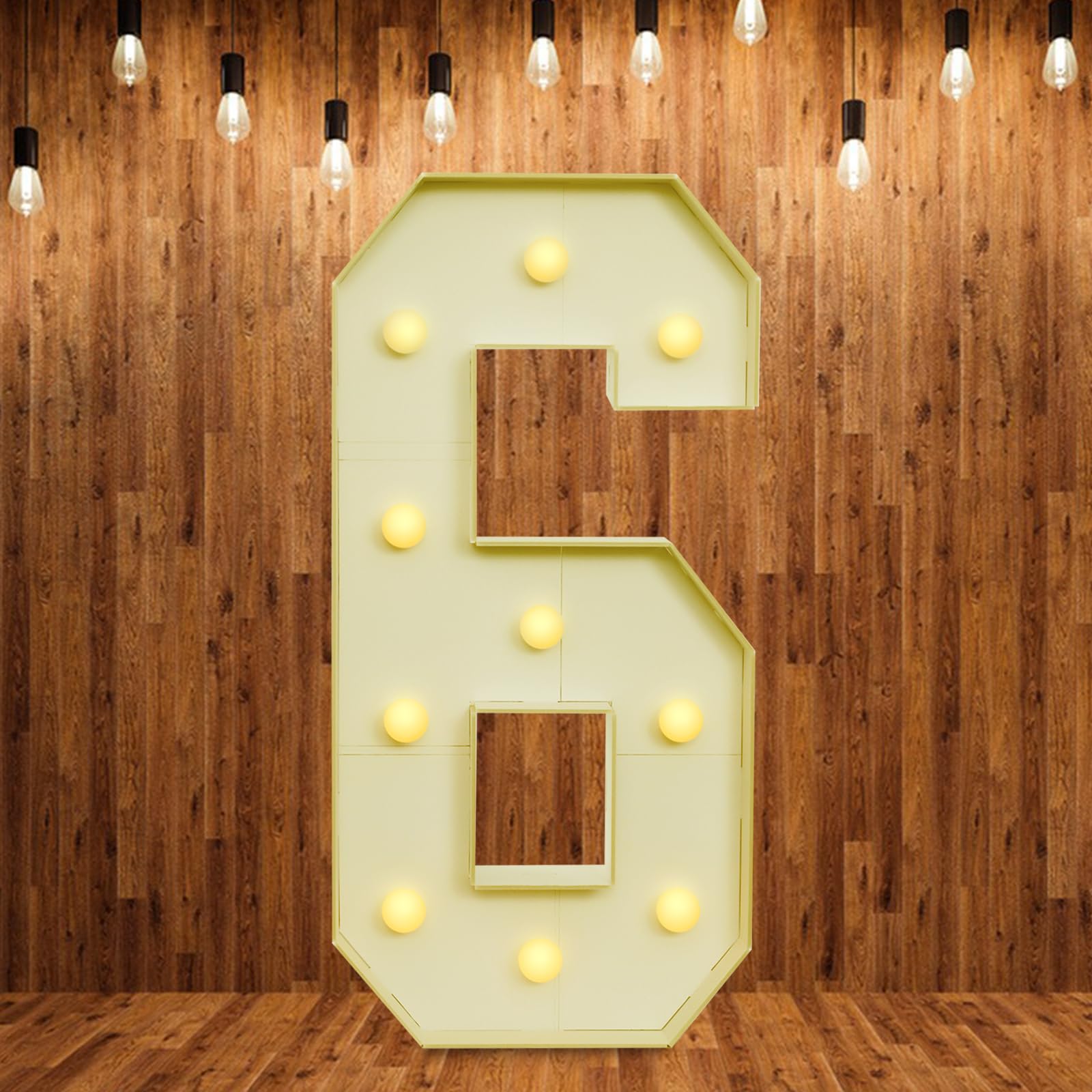 Lampada a LED con numeri illuminati 0 1 2 3 4 5 6 7 8 9 – Luce bianca calda, 10 LED, decorazione di nozze per compleanni, feste, matrimoni, vacanze, casa e bar, grande, 100 cm (6)