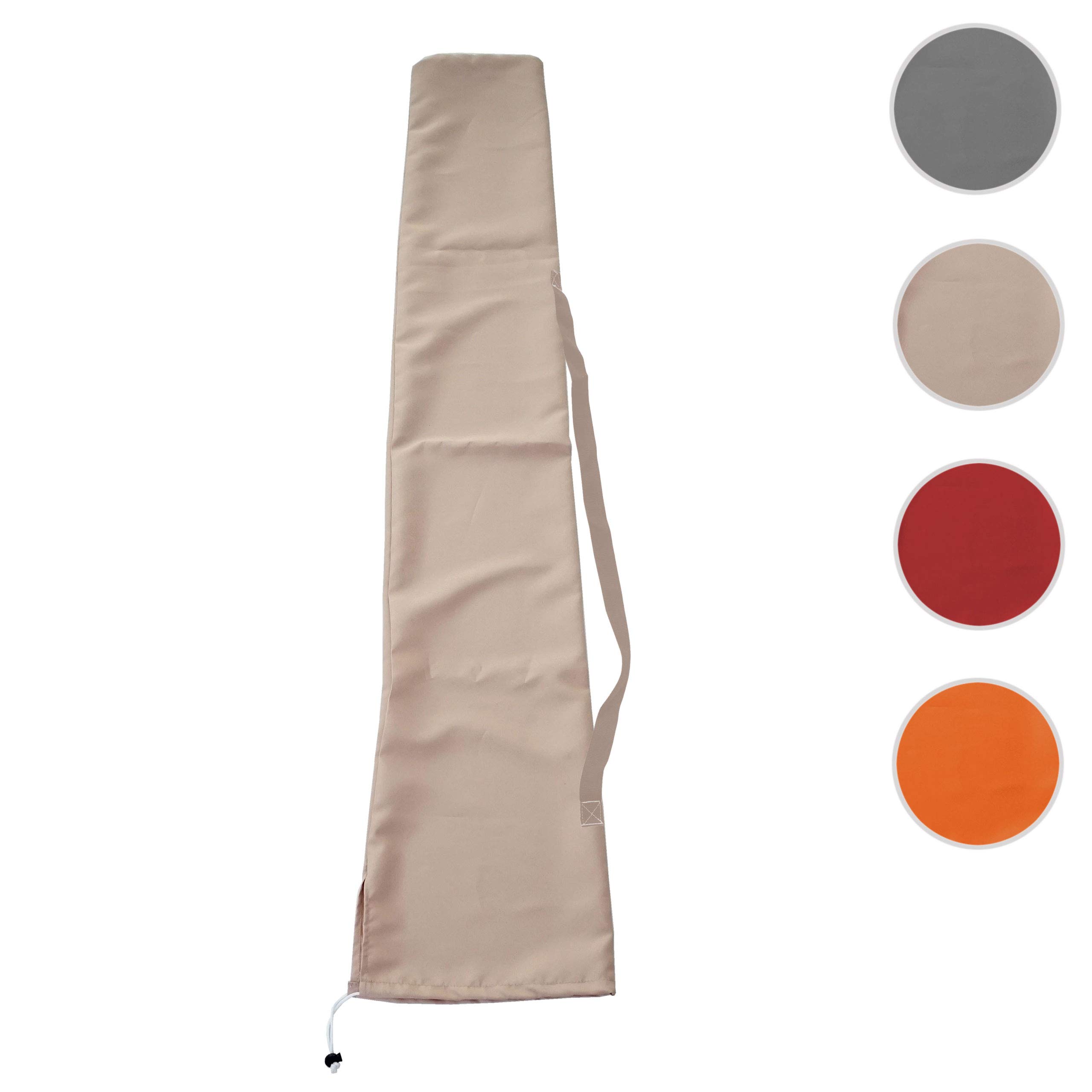 Housse de protection pour parasol jusqu'à 3x4m, avec cordelette - crème