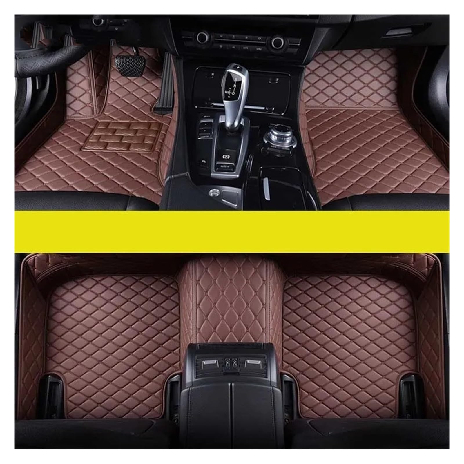 Tapis Sol Voiture Tapis De Sol Auto pour Peugeot 508 Berline 2010-2023 Tapis sur Mesure(Coffee,2010-2018 508)