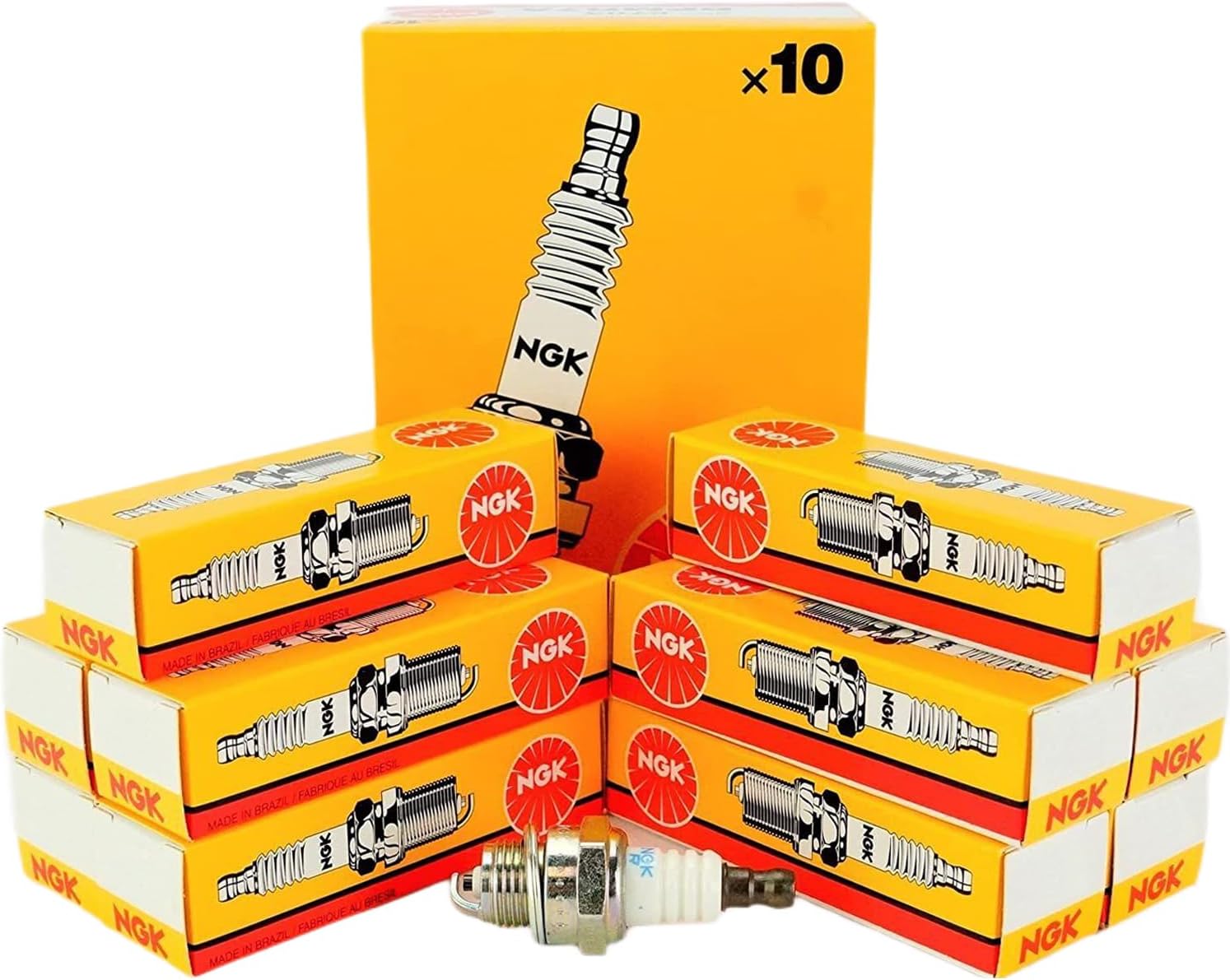 NGK MARINE SPARK PLUG BR8HS10 (Pack of 10) Automotive