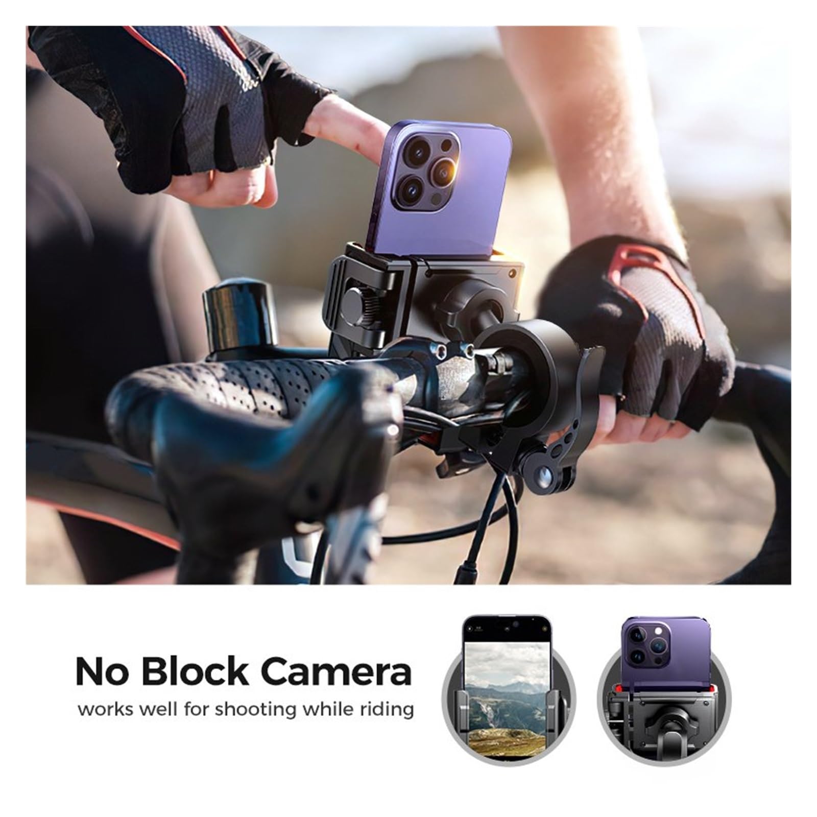 HOLIV Soporte Navegación GPS Soporte Universal para Teléfono De Bicicleta Y Motocicleta, A Prueba De Golpes, con Una Sola Mano, De 4,7-7 Pulgadas Suporte Telemóvel Moto