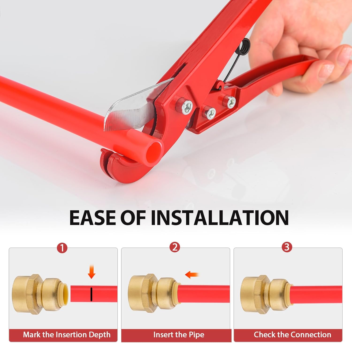 (Pack of 2) EFIELD Push Fit 1/2" x 3/4" Female Adapters Push-to-Connect, Pex, Copper, CPVC Pipe, with Disconnect Clip,(PF038-2PCS)