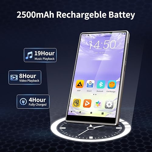 Miniatura 5 de Reproductor MP3 de 80 GB con Bluetooth y WiFi, reproductor de música de transmisión Android con Spotify, Tienda Music, Pandora, Audible, reproductor