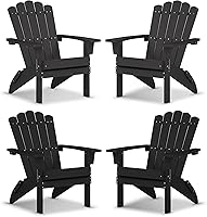 Vista 7 de Silla Adirondack Plegable de HDPE, Silla de Patio Resistente a la Intemperie con Reposabrazos Anchos y Respaldo Alto, Silla para Hoguera para Marrón