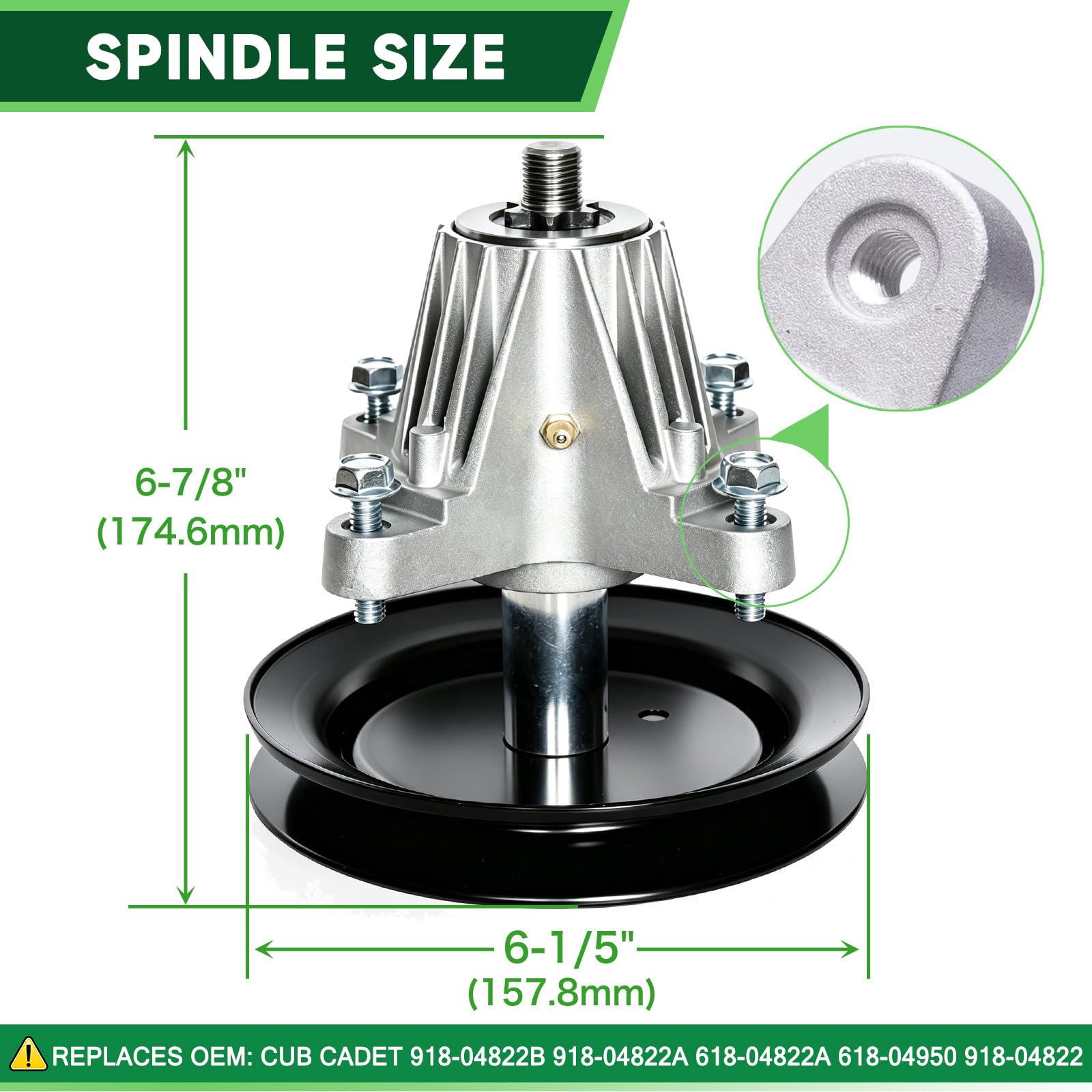 Kit de reconstrucción de cubierta para CC30 Mini Rider LTX1040 LTX1042 incluye (2) husillos de cortacésped 618-04822 618-04822A (2) 756-04129B 954-04060C poleas tensoras (1) 754-04060 Be lt