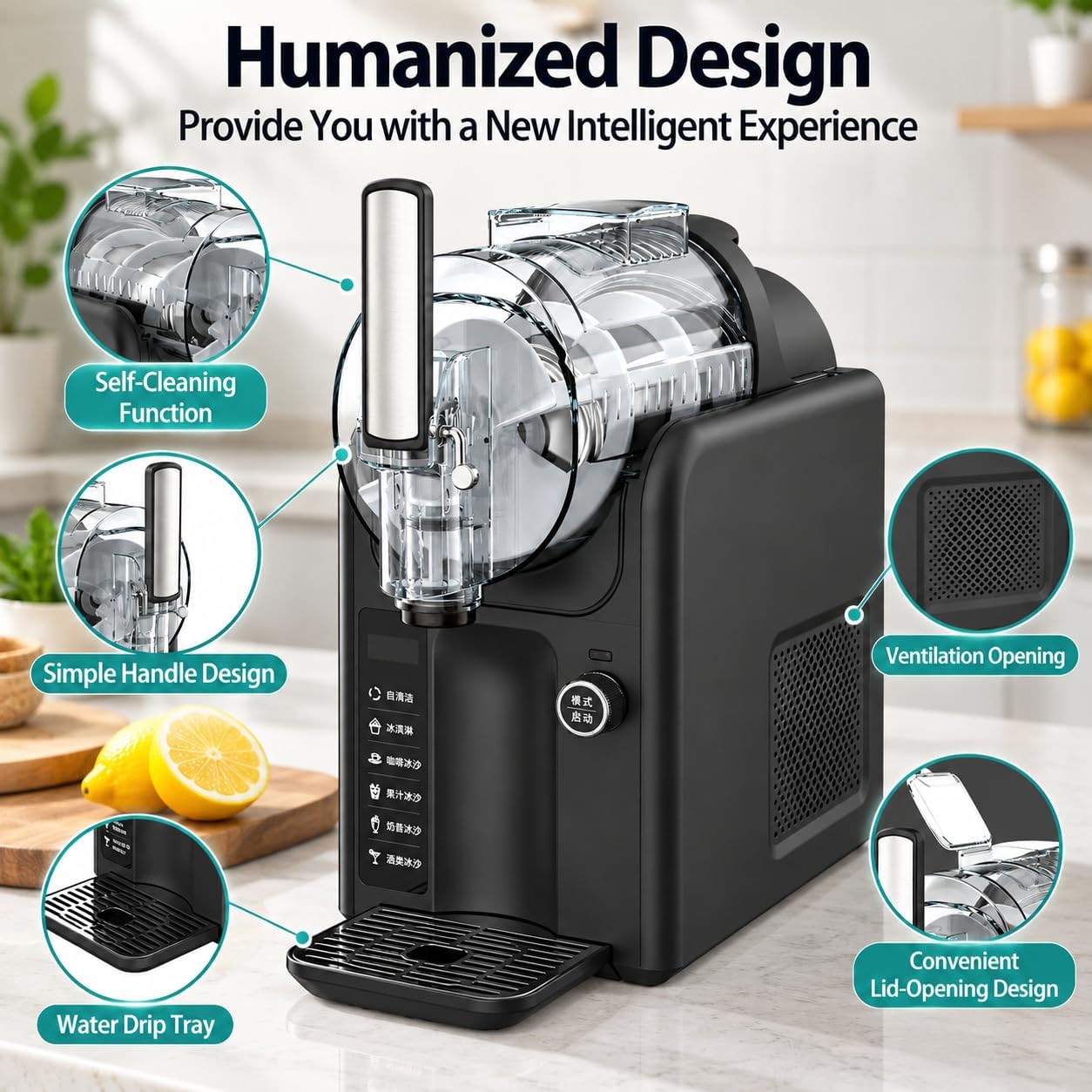 2L Slushy Maker 185W con 5 programmi preimpostati autopulenti