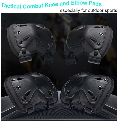 Miniatura 2 de Rodilleras y coderas tácticas de combate para adultos, almohadillas protectoras duras para rodillas y codos, equipo de patinaje de seguridad