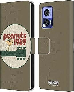 Head Case Designs Officially Licensed Peanuts Guitar 1969 Woodstock 50th Leather Book Wallet Case Cover Compatible with Motorola Edge 30 Neo 5G