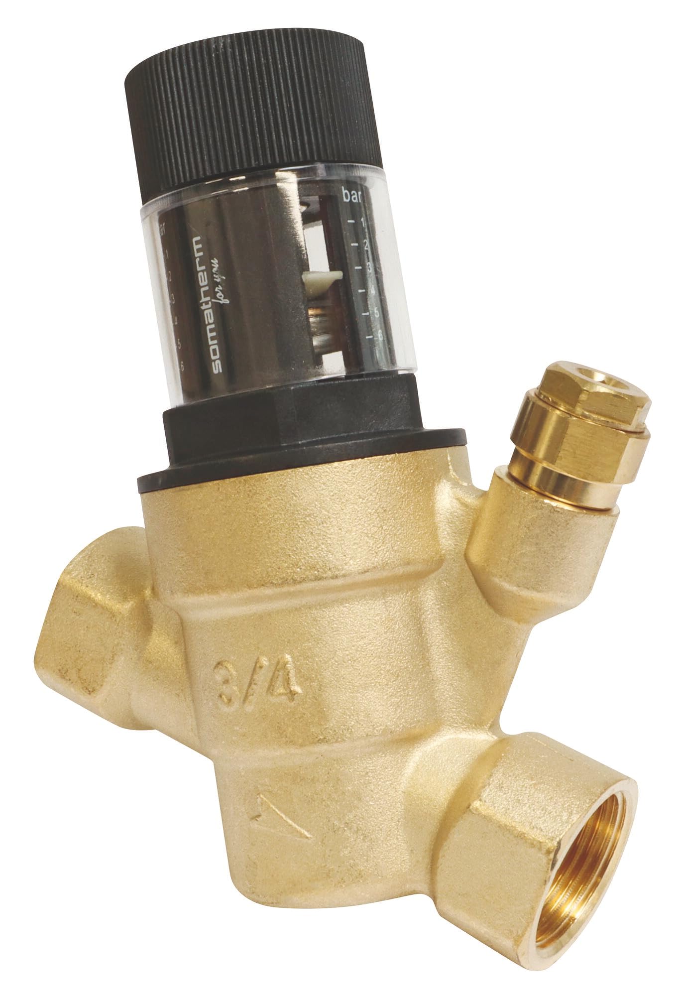 SOMATHERM FOR YOU, Pressure reducer with double female diaphragm 20/27, adjustment from 1 to 6 bar, mounting all positions, adjustable pressure gauge, maximum inlet pressure 25 bar-image-25