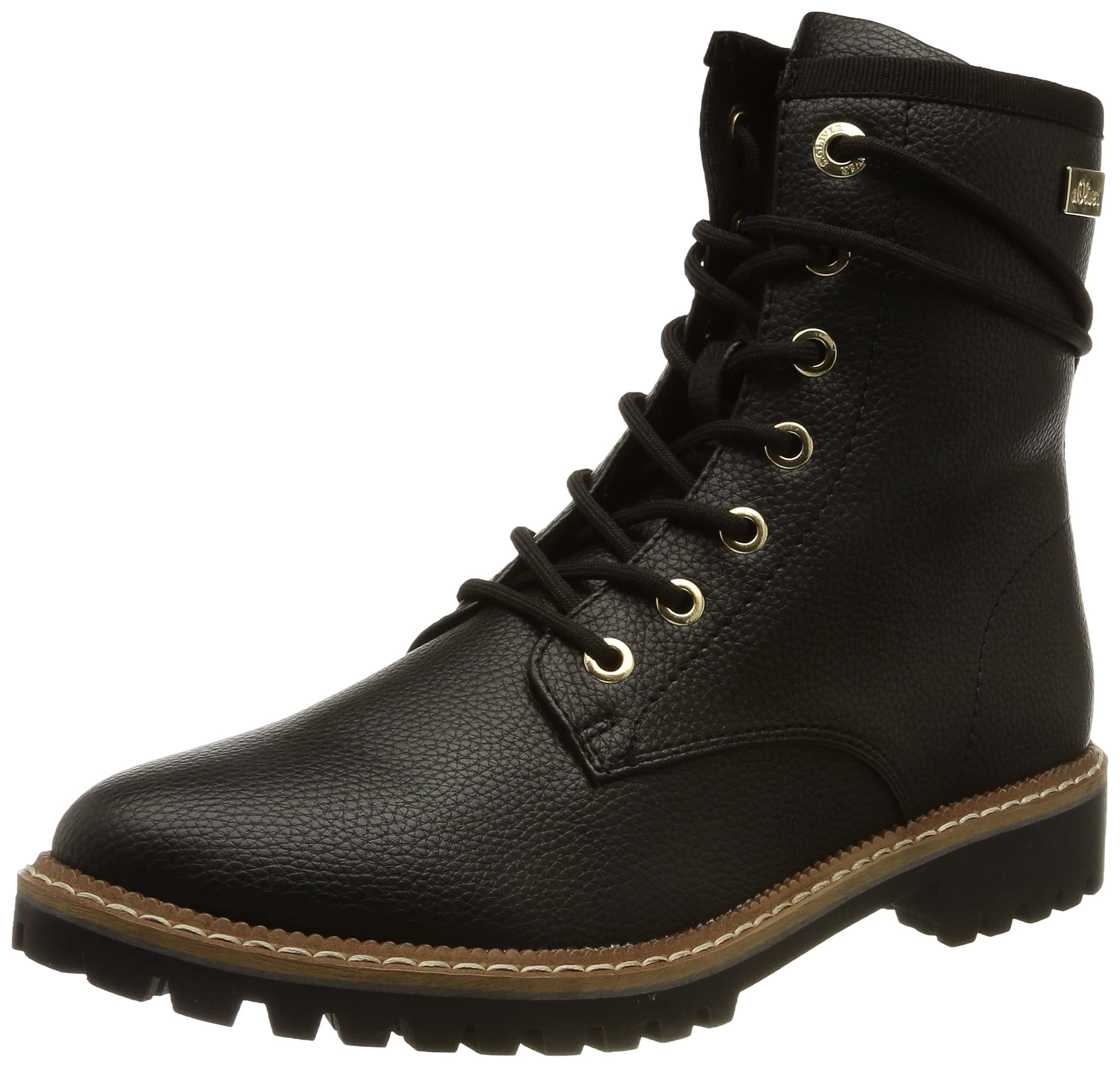 s.Oliver Women's Lace Boot Flat 5-25213-41 Ankle Boots, black, 5 UK