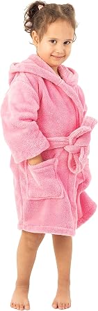 BC BARE COTTON Girls Kids Hooded Microfiber Bathrobe