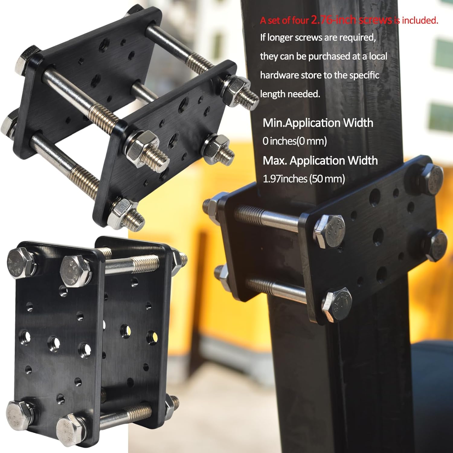 HYS Heavy-Duty Forklift Mount for Phone & Two-Way Radio | Industrial Strength Adjustable Arm | Fits Devices 2.17-3.54" | Boosts Warehouse & Factory Efficiency | Easy Installation