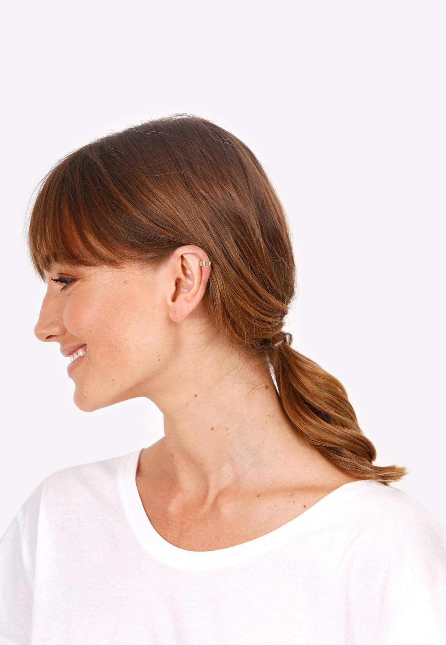 Elli Ohrringe Damen Single Earcuff Basic Trend Breit in 925 Sterling Silber