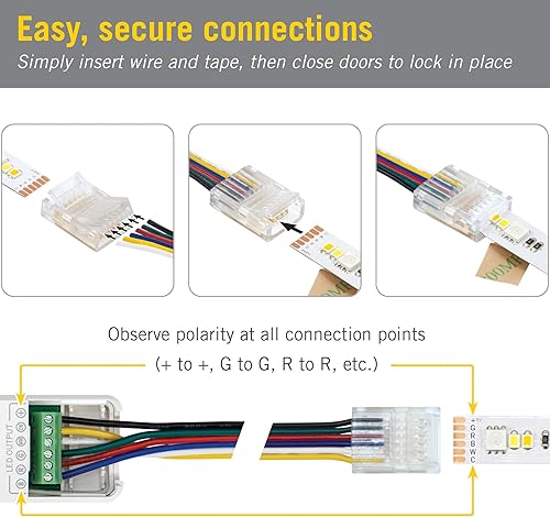 Miniatura 2 de Armacost Lighting SureLock Pro 760765 - Tira de luz LED RGB+WW de 6 pines (6 unidades)