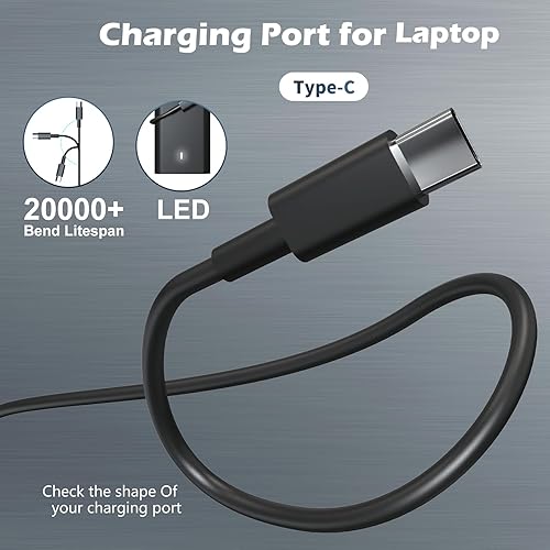Miniatura 4 de 60W 65W USB Type C Power Adapter Compatible with Dell Laptop Charger USB C Pro 13 14 16 Plus Latitude 5420 5450 5540 5550 3540 3550 7420 7440 5530