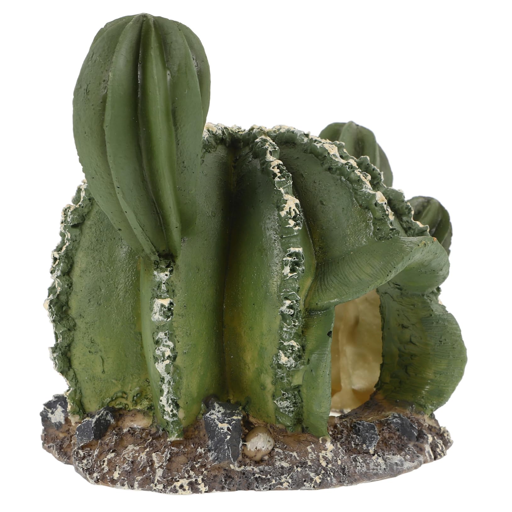 Happyyami 3piezas Cueva Decorativa para Reptiles Forma De Cactus Refugio Práctico para Terrarios Escondite Natural para Lagartijas y Serpientes Accesorio De Paisajismo para Tanques De