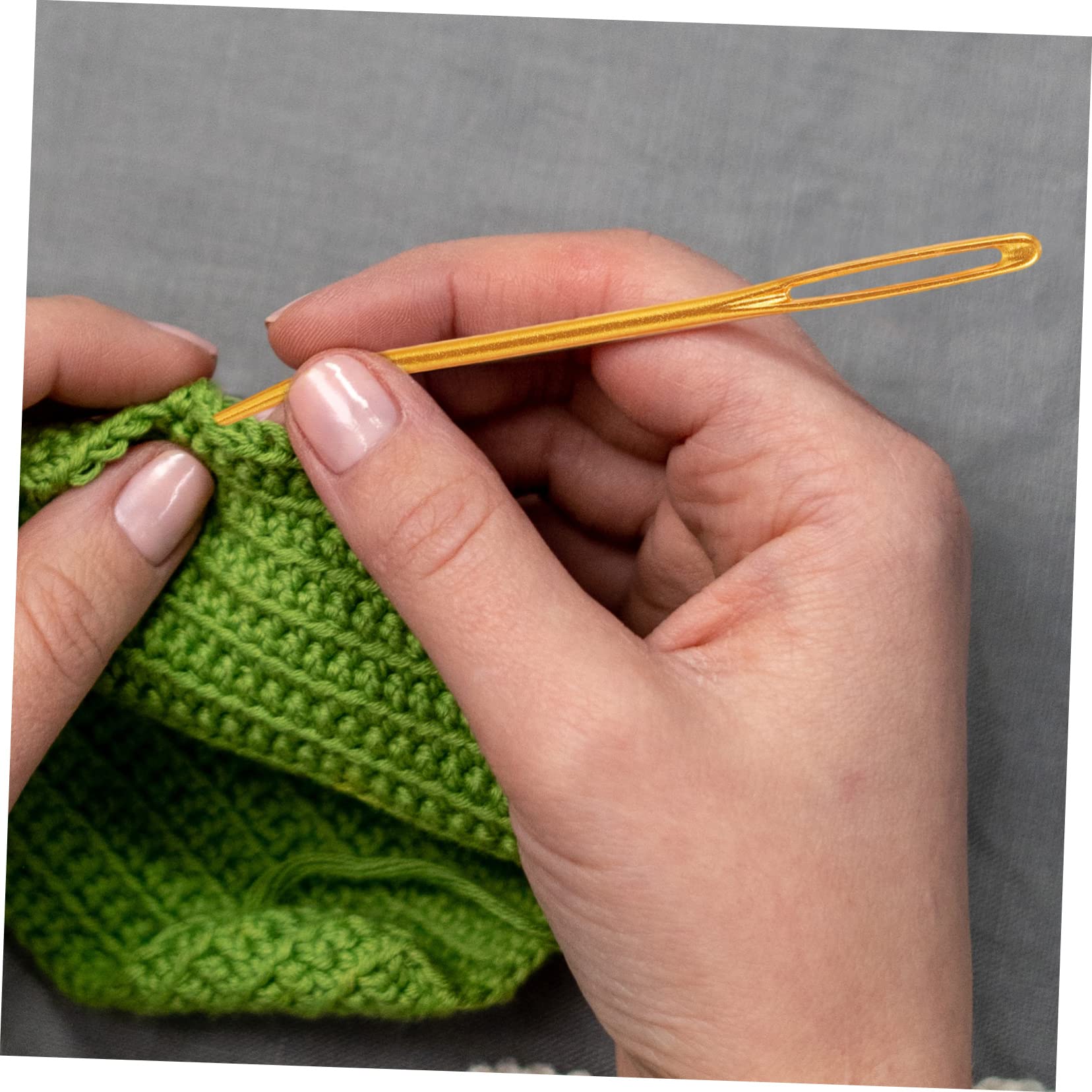 HOODANCOS 8pcs Large Eye Sewing Needles Darning Needles for Crocheting Knitting Household Use Wear-Resistant Compact Sewing Supply