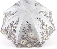 Vista 143 de Honeystore Sombrilla bordada con flor 3D plegable UV con encaje clásico