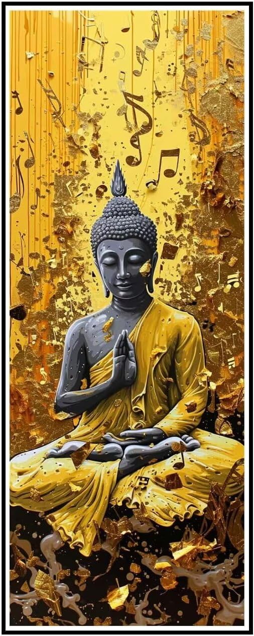 Buddha Religious Diamond Painting Kits for Adults, 5D Diamond Art Kits for Beginner, DIY Diamond Paintings, Paint by Numbers, Crystal Gem Art Crafts, Wall Art Home Bedroom Decor (16x48 Inch)-a391