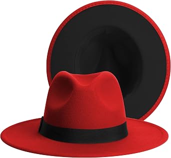 Womens & Mens Fedora Hats, Wide Brim Fedora Hats for Women Men